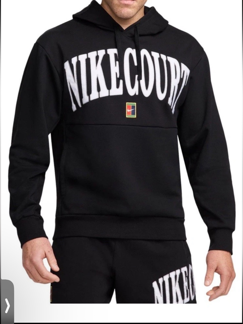 NWT Nike Men’s Black Hoodie Tennis 🎾 NIKE COURT Sz XL $96